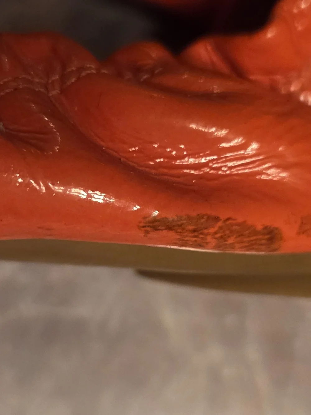 Tory Burch Orange Leather Rope-Tie Ballet Flats